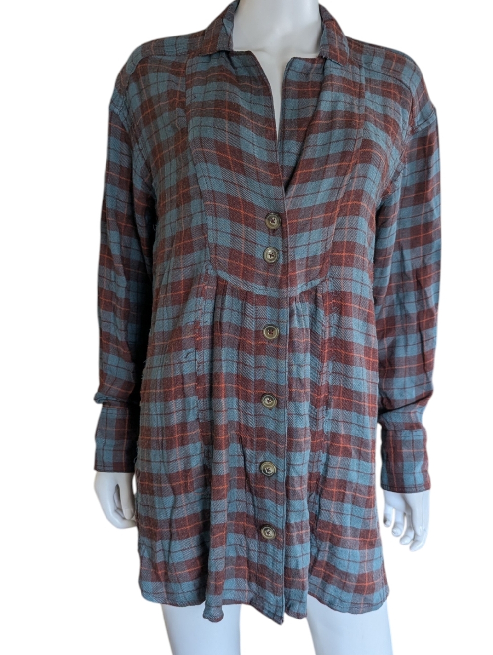 Free People "All About The Feels" Plaid Tunic - Picture 3 of 8